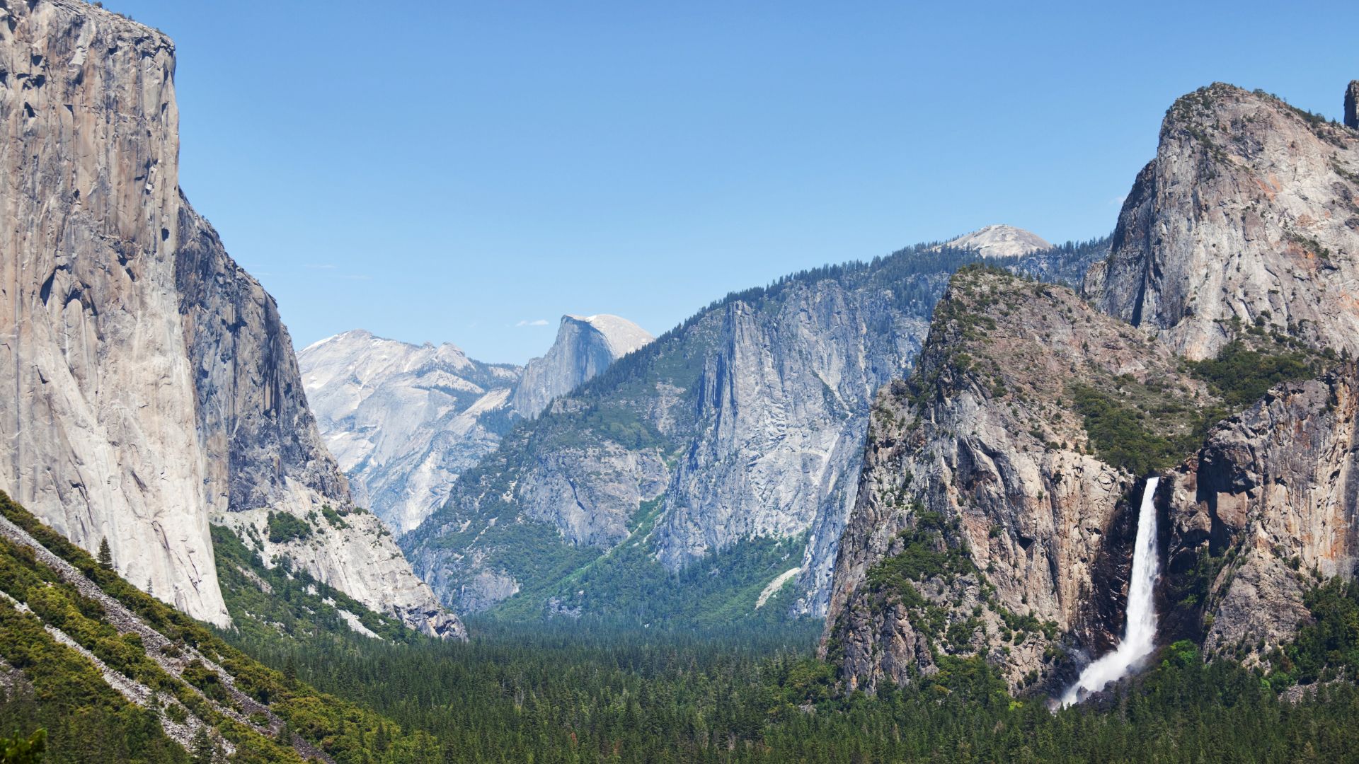 Yosemite falls and half dome 