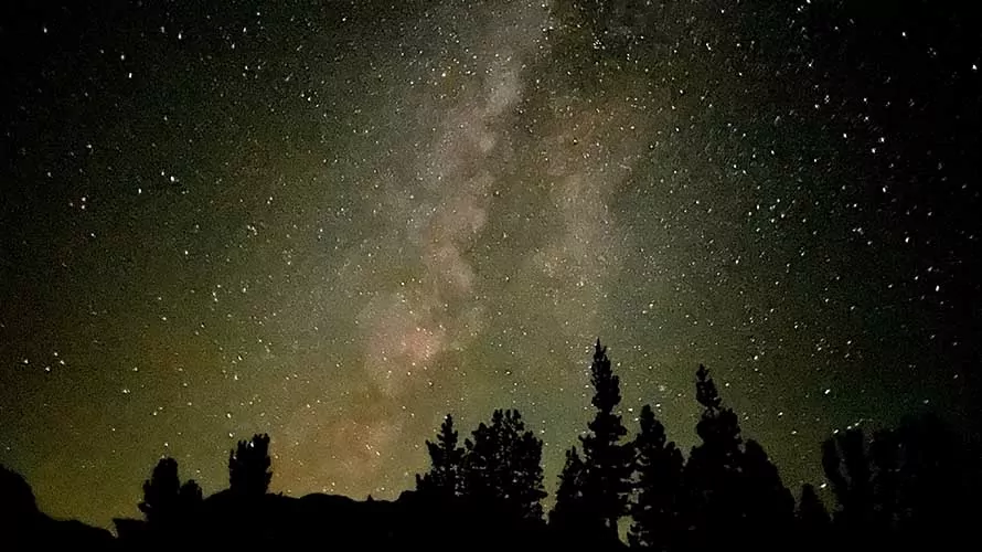 Breathtaking photo of the Milky Way from backcountry of the Sierra, California