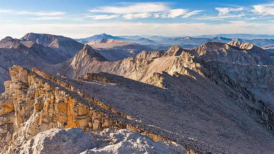 Views from Mount Whitney, the highest peak in the Continental USA