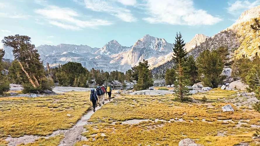 Wildland Trekking guests backpacking on the John Muir Trail in California