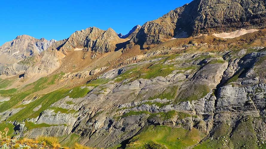 Mountain ridge in the Pyranees in Spain