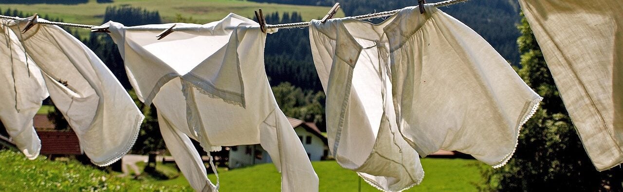 hanging laundry