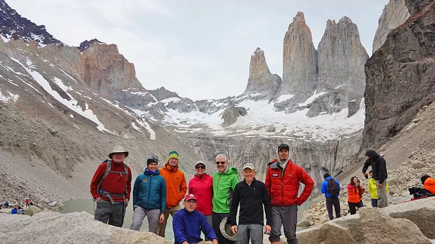 Wildland Trekking guests in Torres del Paine National Park, Chile