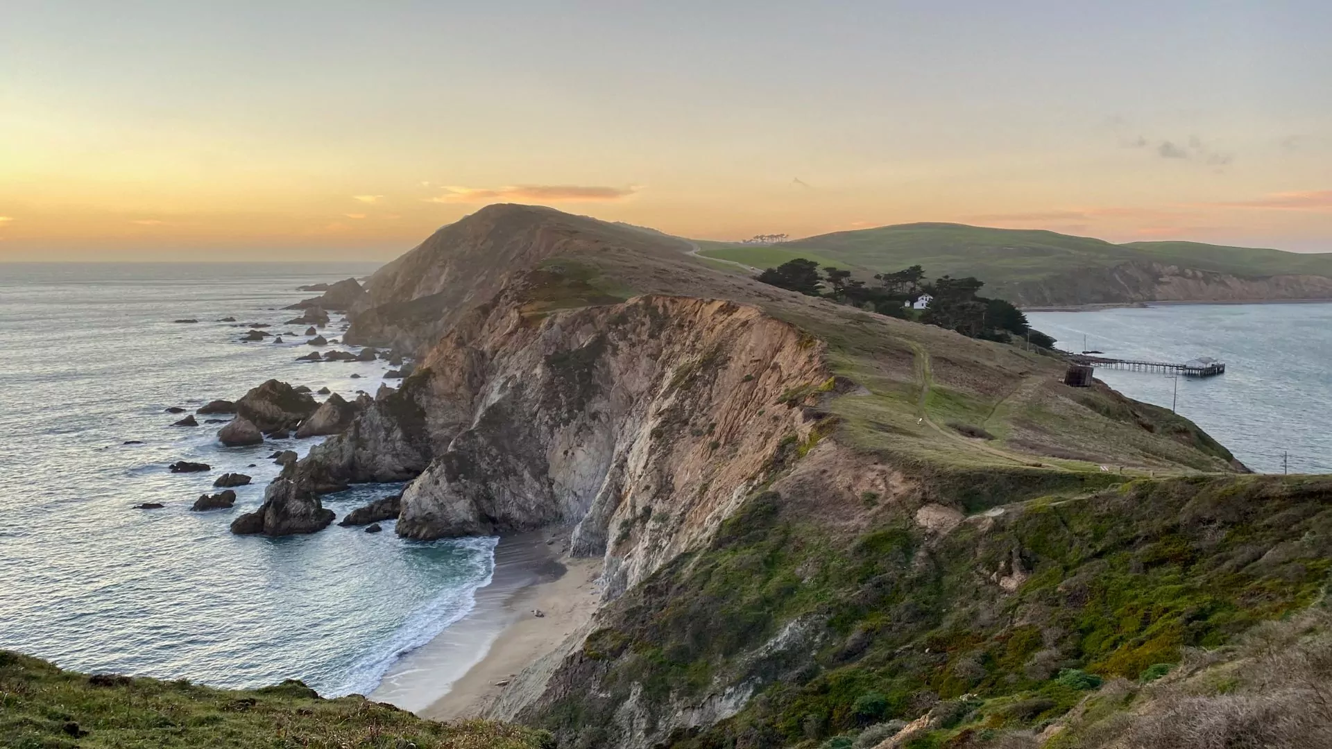 Point Reyes National Seashore stretches into the distance along the California coast