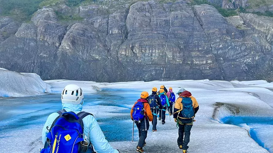 Wildland Trekking group glacier hiking in Torres del Paine