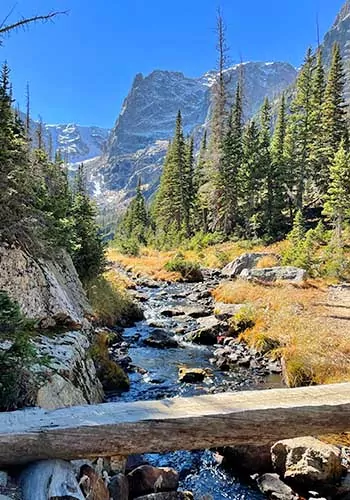 creek in the fall in Rocky Mountain National Park
