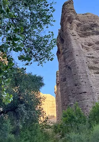 Soaring cliffs in Aravaipa Canyon