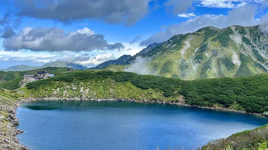 Gorgeous alpine lake in the northern Alps of Japan