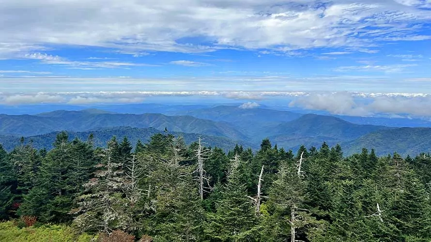 View from the top of Kuwohi, Great Smoky Mountains National Park