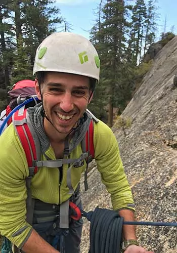 Rock climbing guide in the Sierras, California