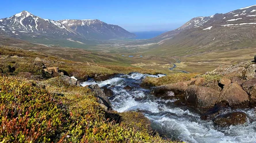 River flowing through the Iceland Wilderness