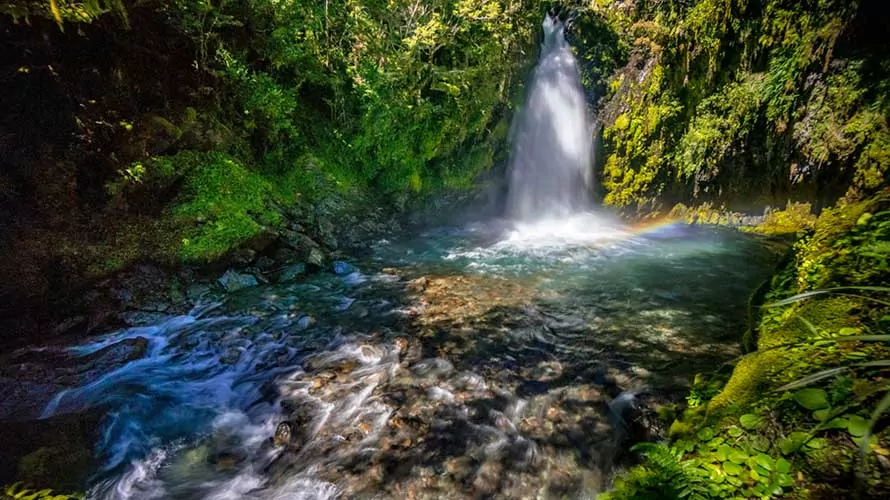 Breathtaking waterfall in New Zealand