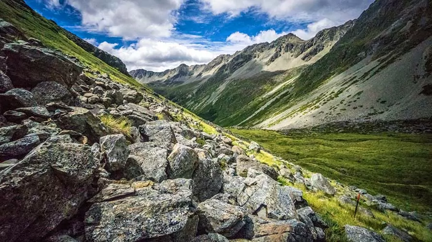 Stunning alpine valley in New Zealand