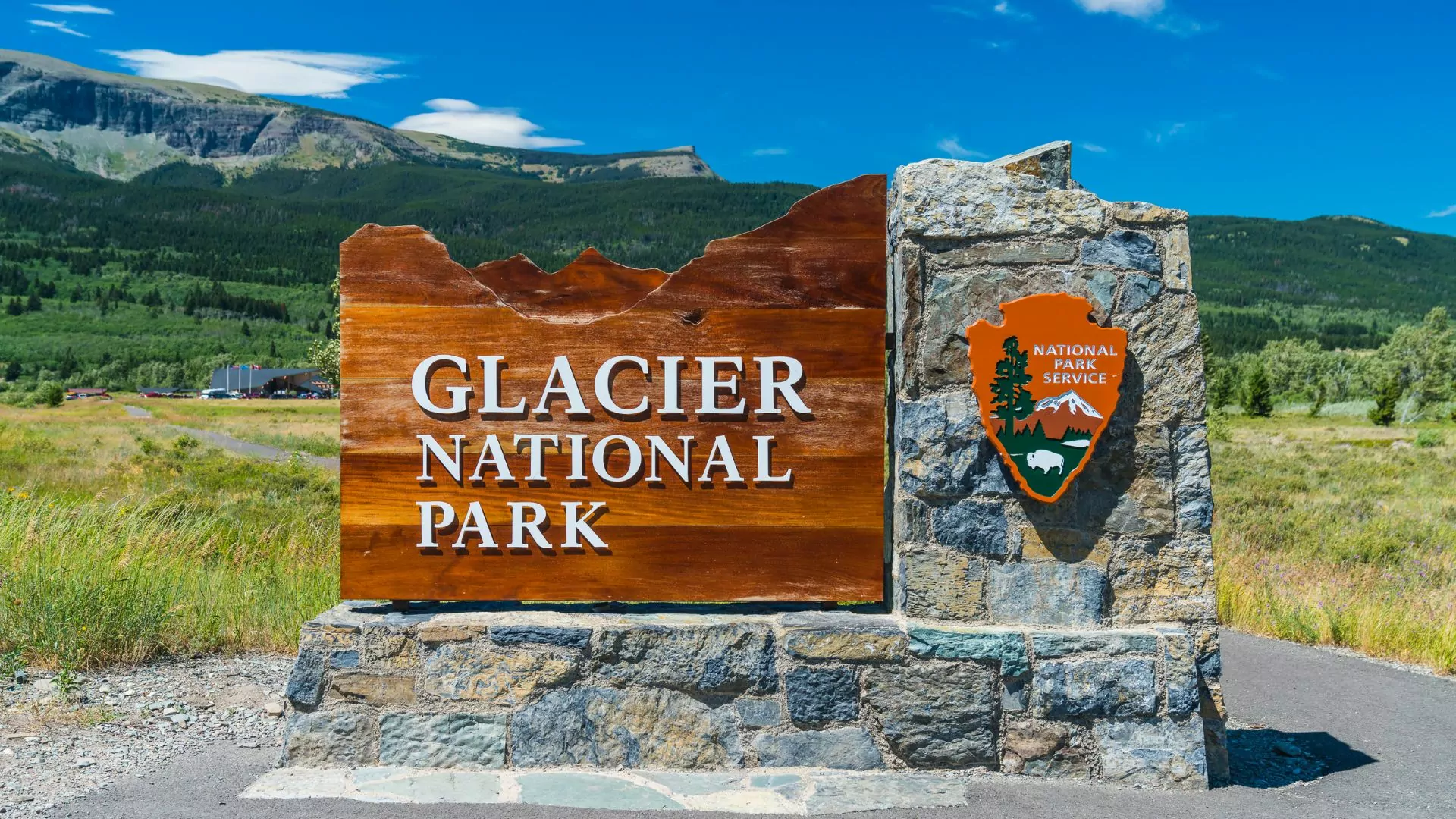 Glacier National Park sign