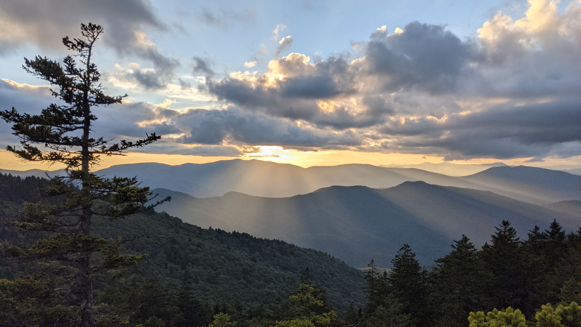 Shining Rock Wilderness mountain sunlight