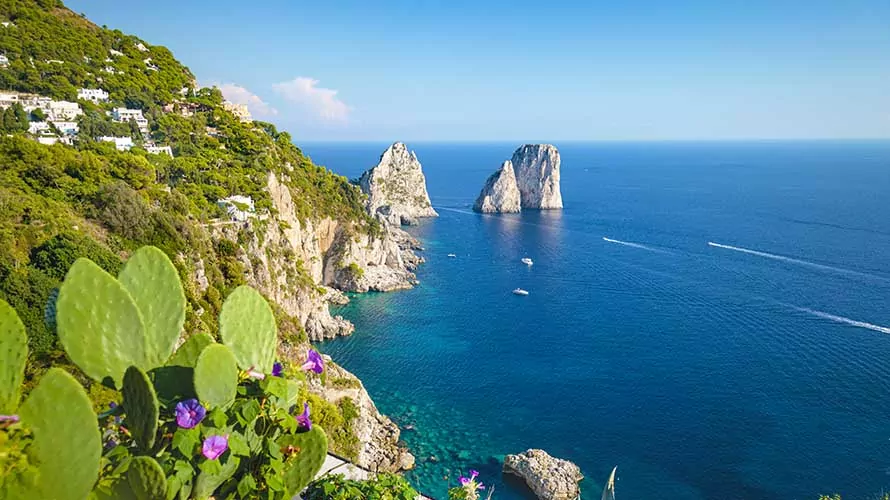 Capri Coast with Faraglioni Rock formations