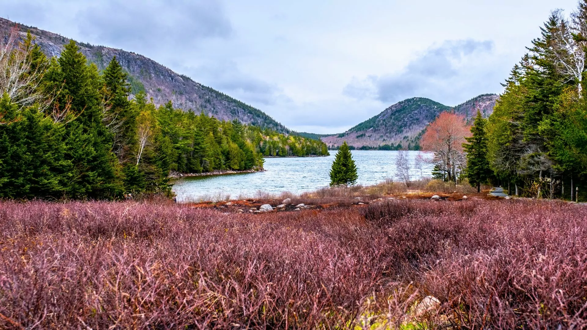 Jordan pond at Acadia National Park in Maine