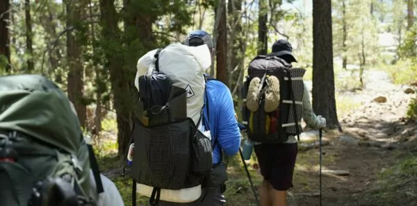 Thru hikers wear lightweight backpacking gear on the John Muir Trail