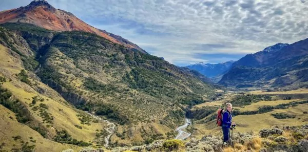 Woman hikes in Patagonia, Chile