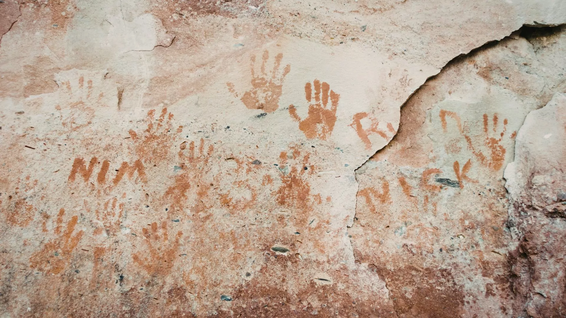 Pictograph handprint panel