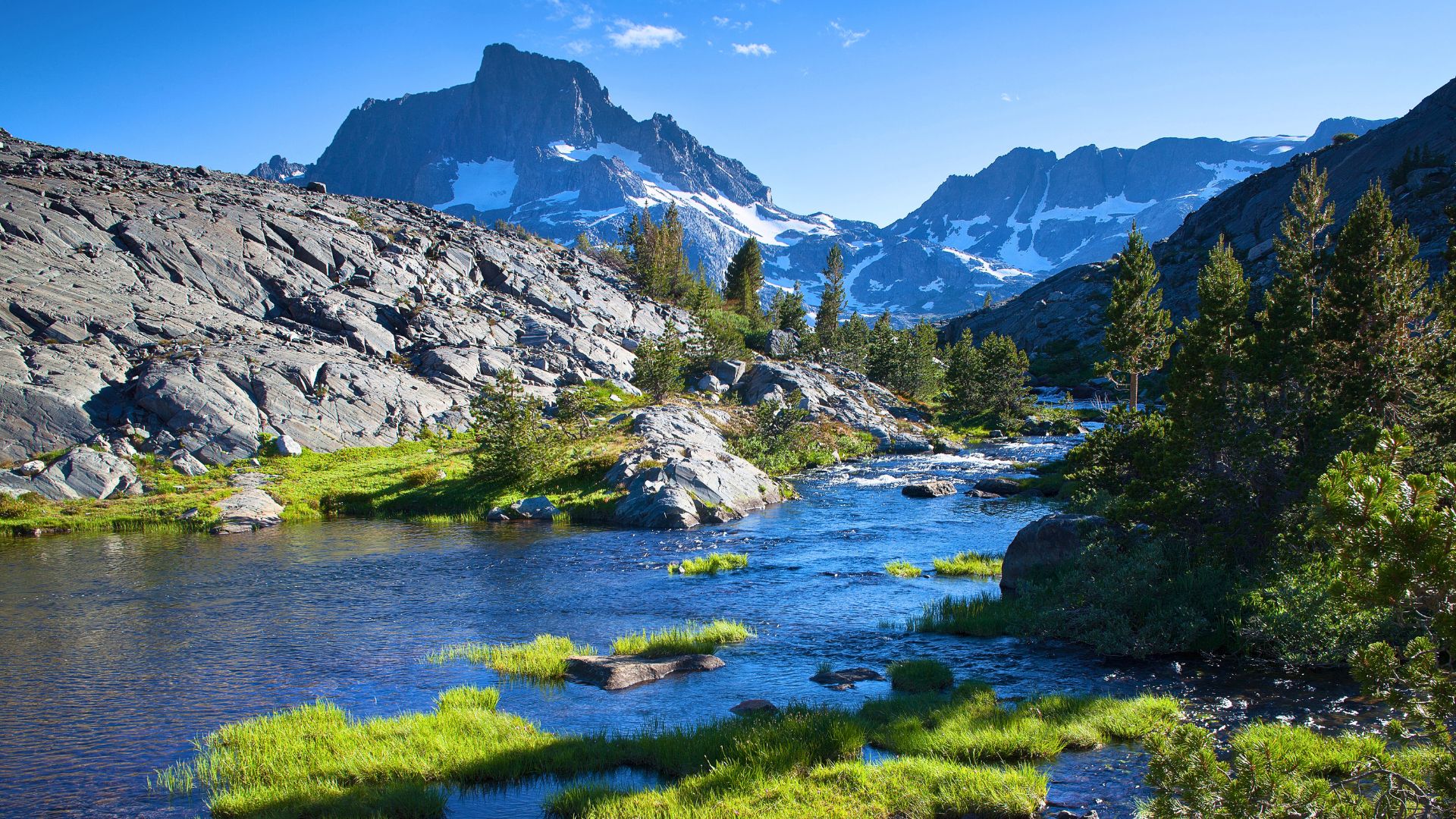 A lake in the Ansel Adams Wilderness