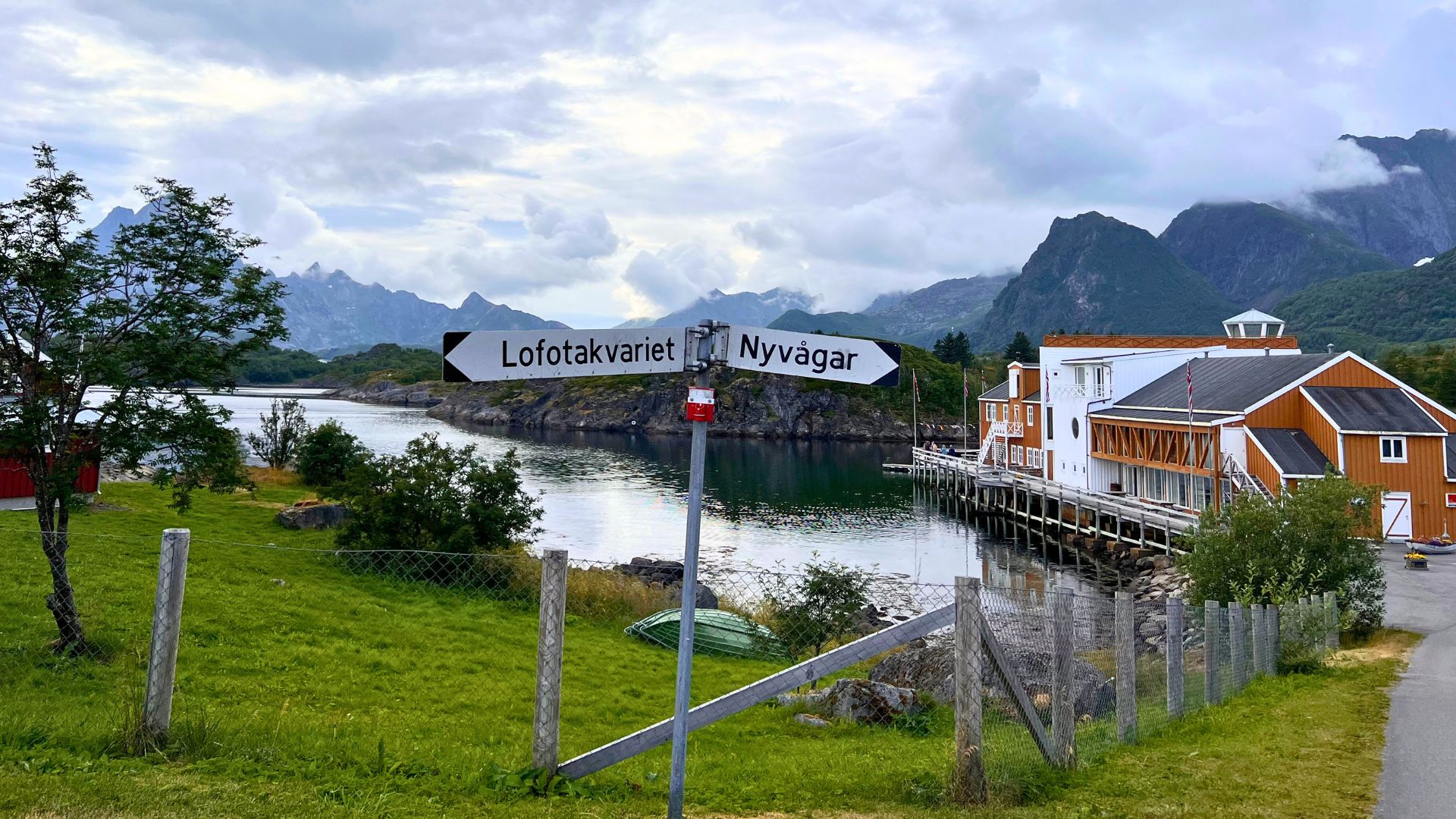 Street signs in Lofoten Norway