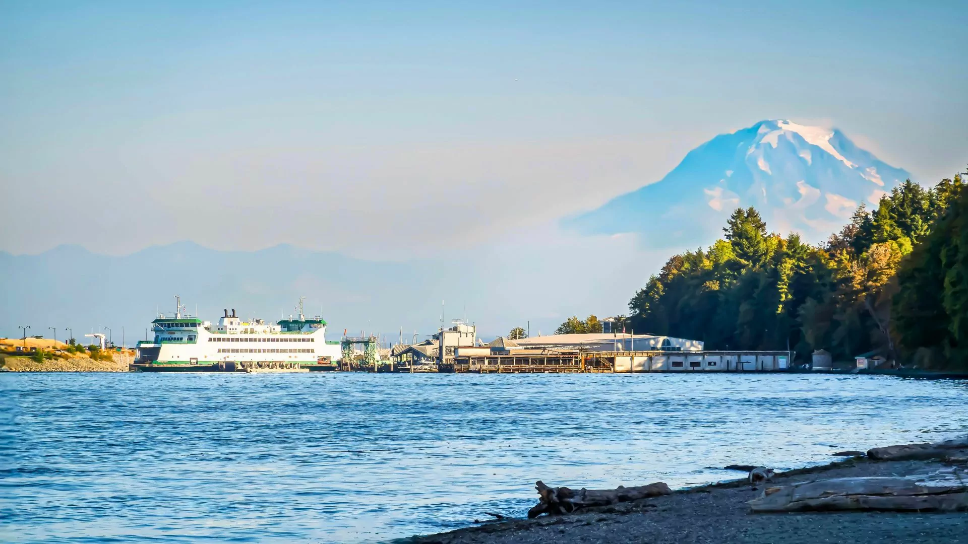 Mount Rainier in the distance