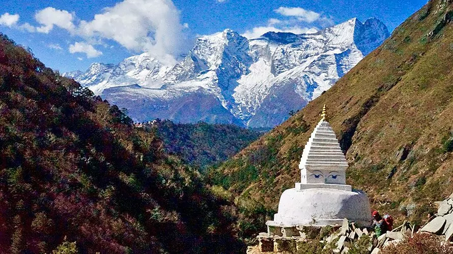 Nepalese building in mountains