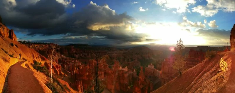 Sunset mossy cave trail