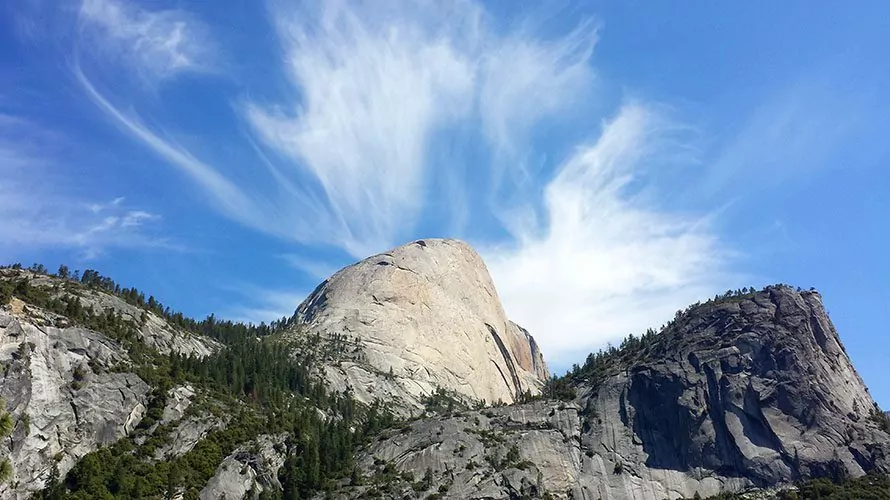 Stone mountain and sky