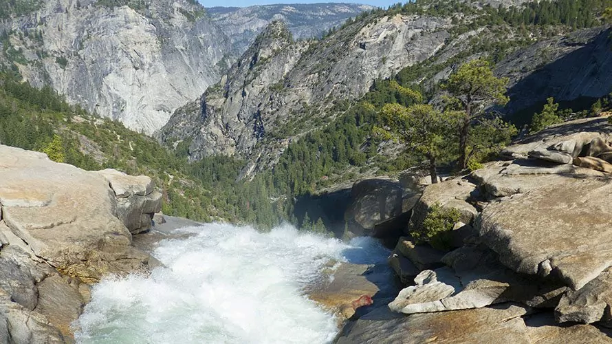 View from above waterfall