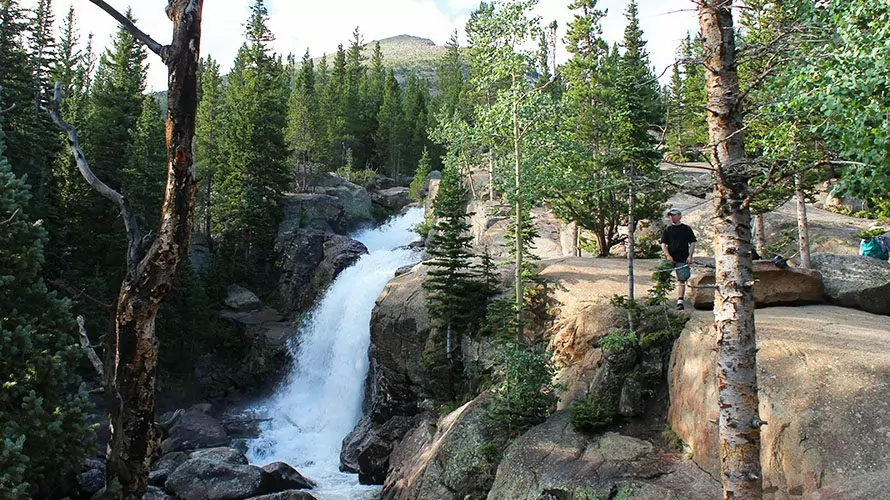 Rocky Mt Glacier Gorge waterfall