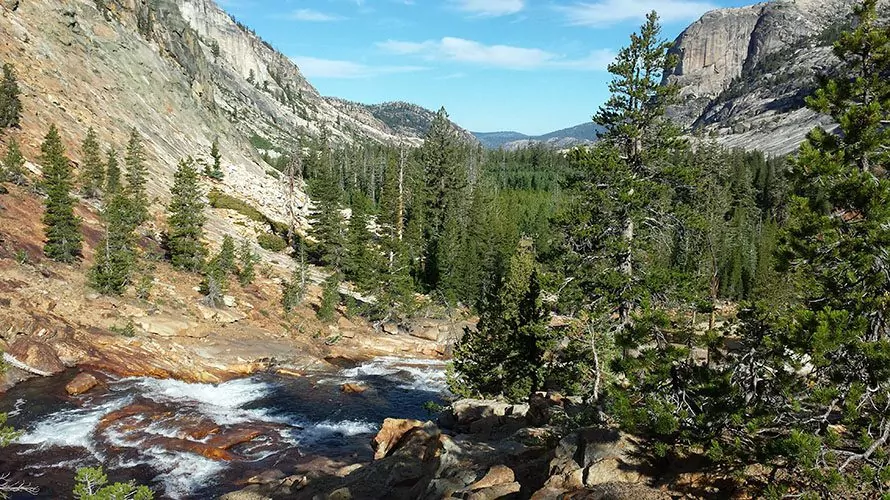 Rocky river in Yosemite Valley