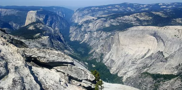 Mountain valley from above