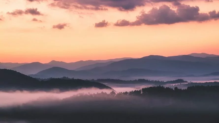 Sunrise mountain landscape