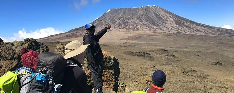Trekkers and Guides on Kilimanjaro