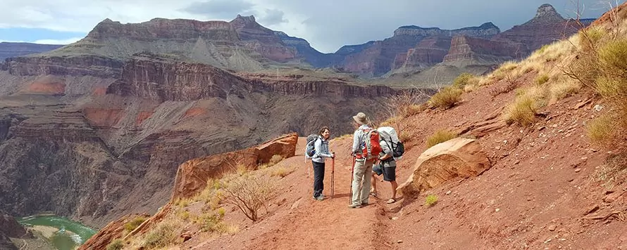 Hikers north rim