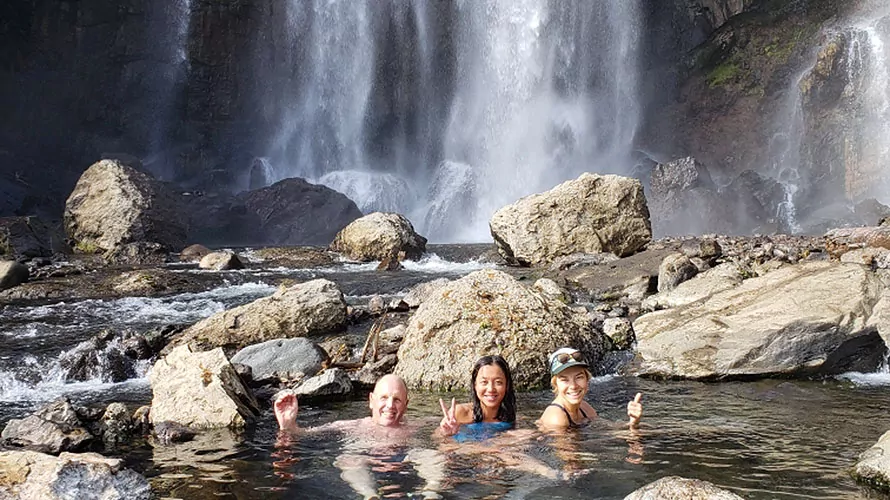 Women s Dunanda Falls Yellowstone Llama Trip Wildland Trekking