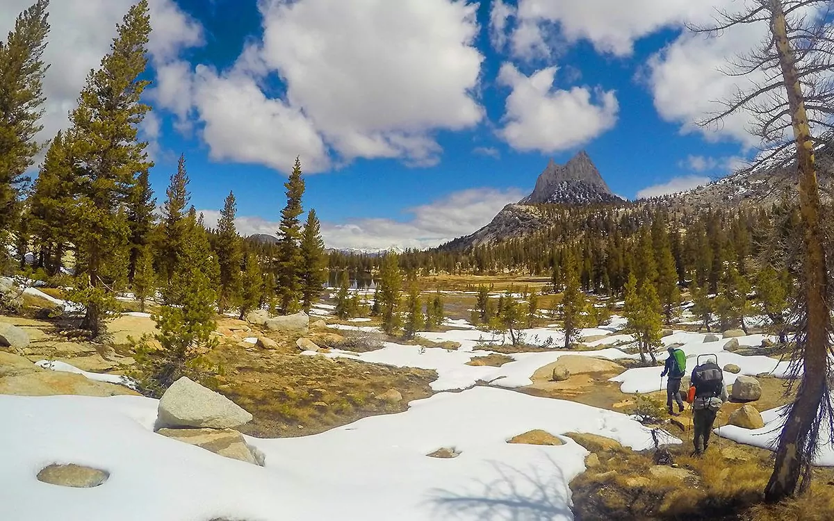 Backpackers in Yosemite
