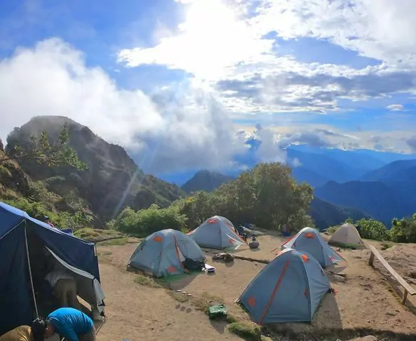 Tents on Inca Trail