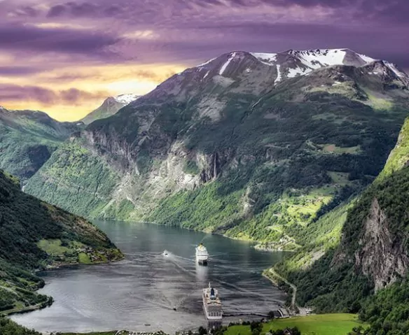 Incredible view of Norwegian fjords