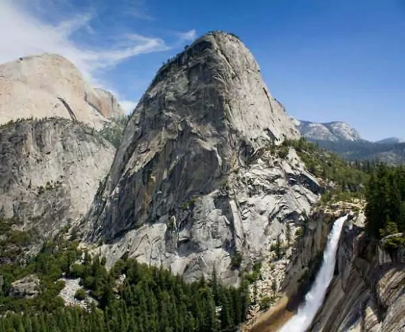 Rushing waterfall in Yosemite