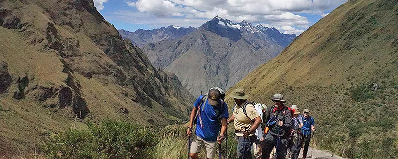 Hikers on the Inca Trail in Peru
