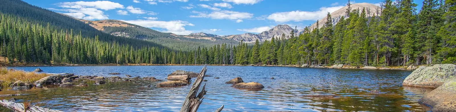 Beautiful mountain lake in Rocky Mountain National Park
