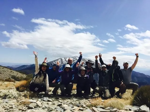 Group at Wildrose Peak Summit, DVNP