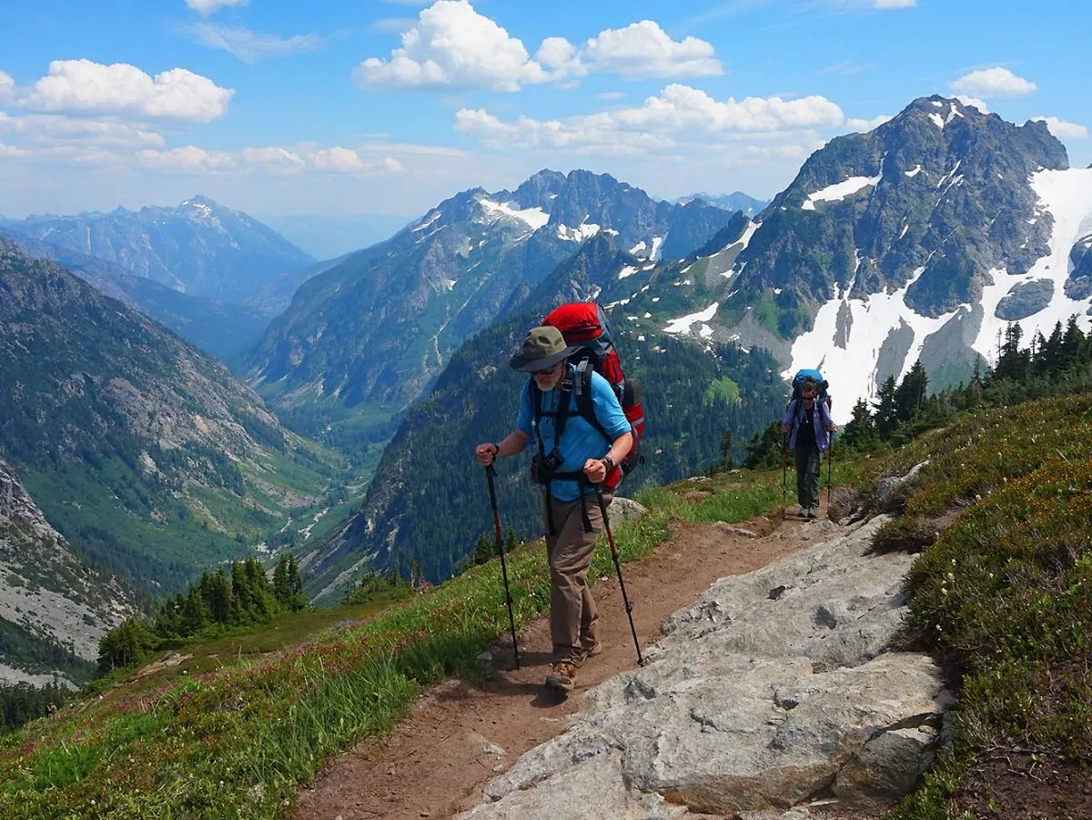 Backpackers in North Cascades National Park