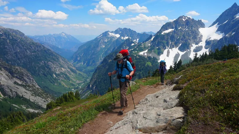 Backpackers in North Cascades National Park