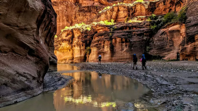 Backpackers in Paria Canyon Wilderness