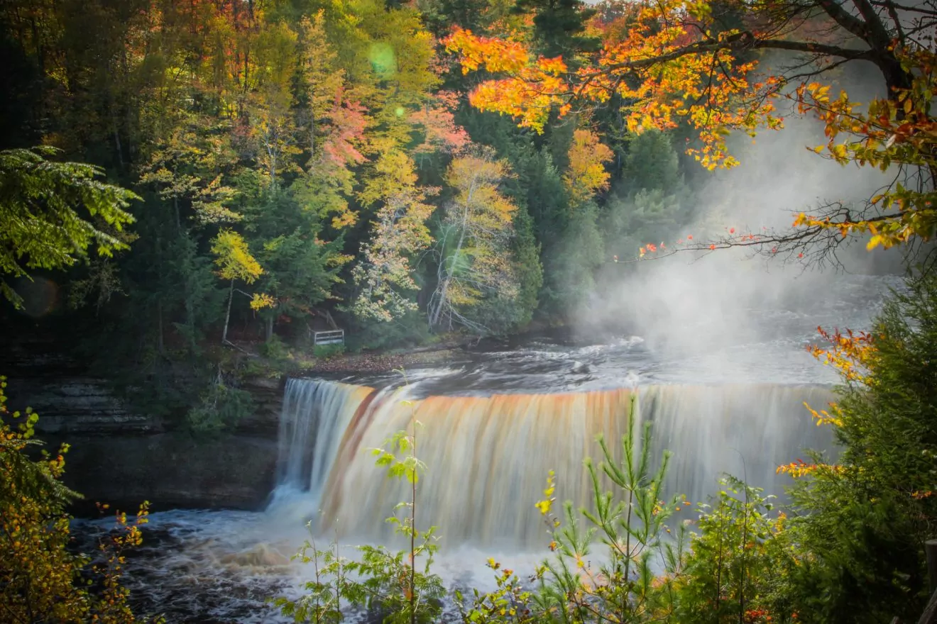 Tahquamenon Falls fall foliage