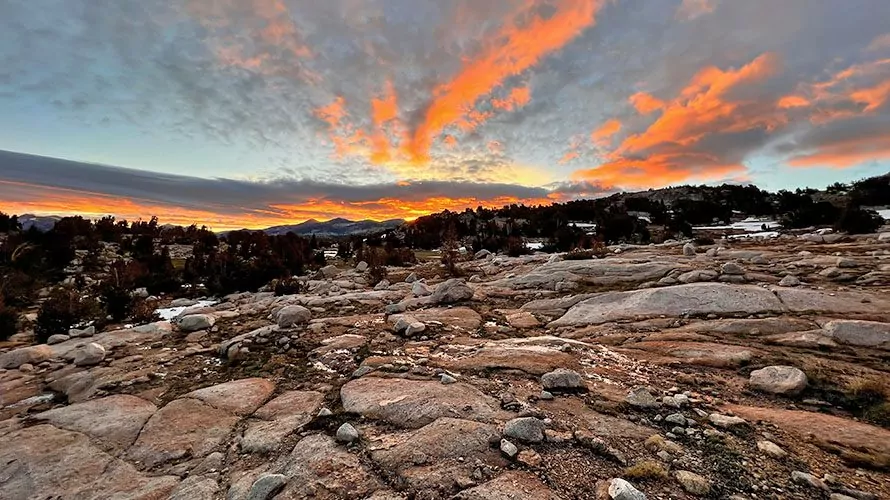 Sunrise above tree line, Yosemite National Park